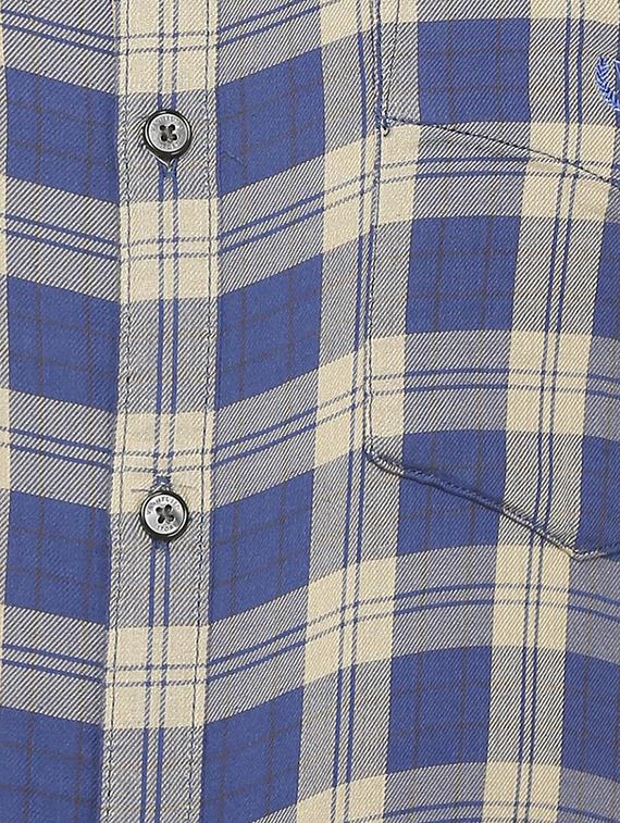 blue cotton casual shirt - 15630407 - Zoom Image - 4