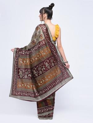 warli printed saree with blouse - 15630581 - Standard Image - 2