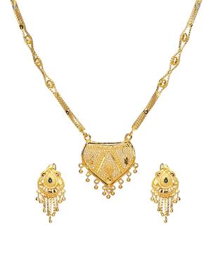 Gold Tone Necklace & Earrings Set - 15630801 - Standard Image - 1