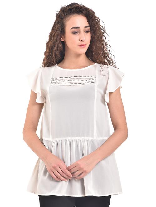 embellished pintuck detail top - 15631856 - Standard Image - 1