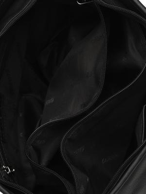 black leatherette (pu) regular handbag - 15632074 - Standard Image - 3