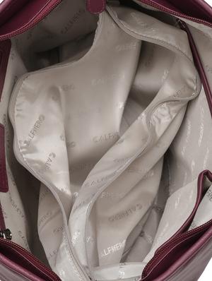 purple leatherette (pu) regular handbag - 15632075 - Standard Image - 3
