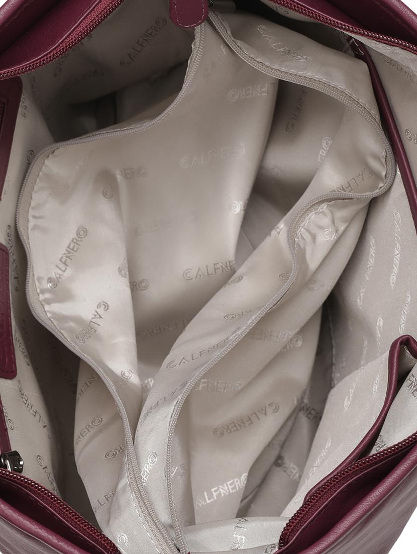 purple leatherette (pu) regular handbag - 15632075 - Zoom Image - 3