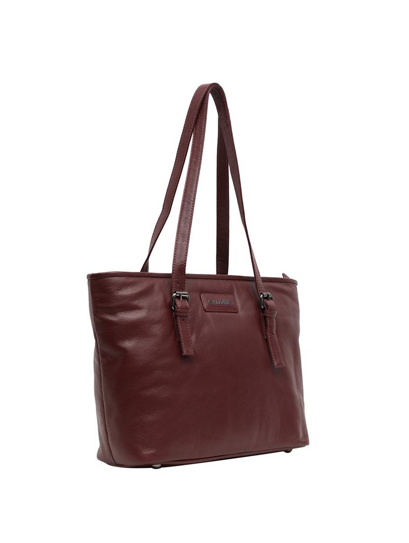 brown leatherette (pu) regular handbag - 15632076 - Zoom Image - 4