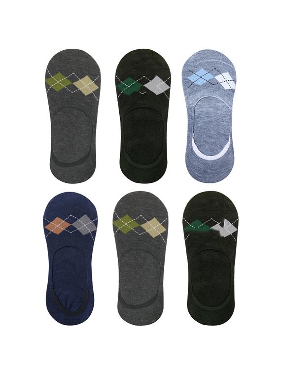 multi colored cotton no show socks - 15634833 - Zoom Image - 1