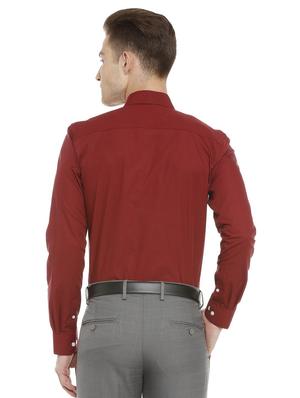 red cotton formal shirt - 15635047 - Standard Image - 2