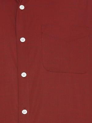 red cotton formal shirt - 15635047 - Standard Image - 4