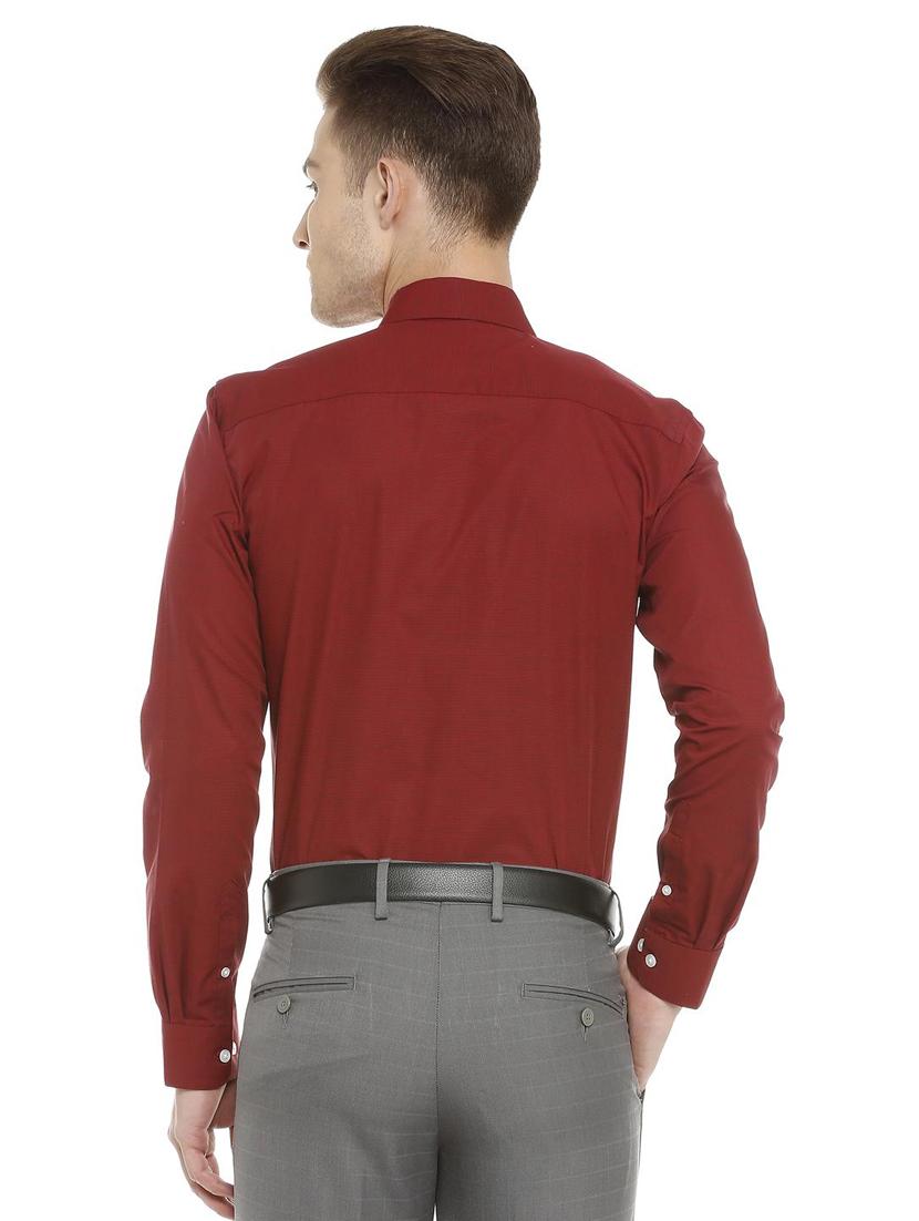 red cotton formal shirt - 15635047 - Zoom Image - 2