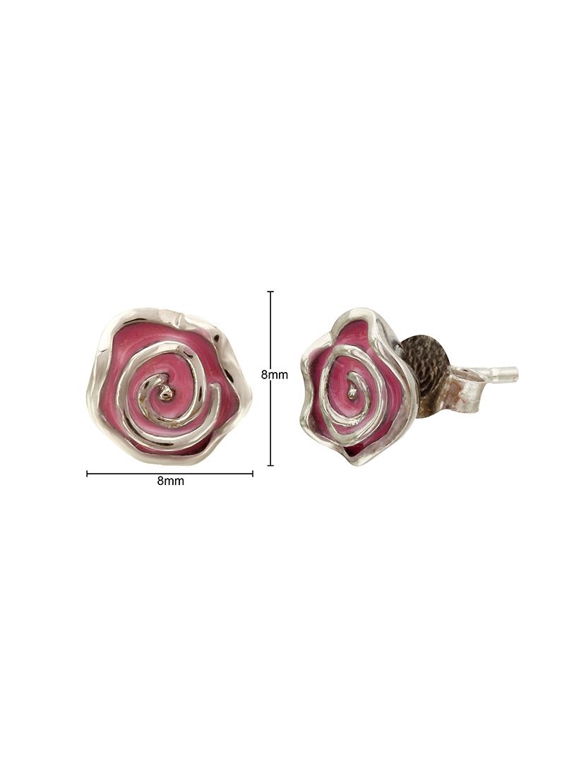 pink silver studs - 15635971 - Zoom Image - 2