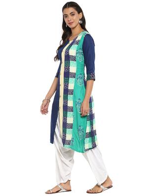 printed a-line kurta - 15636173 - Standard Image - 2