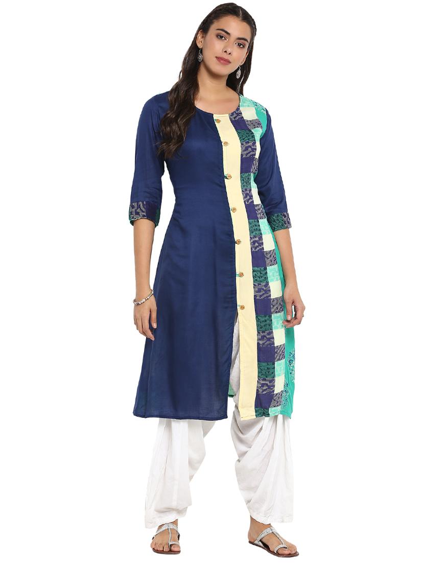 printed a-line kurta - 15636173 - Zoom Image - 1