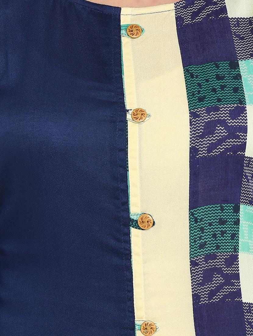 printed a-line kurta - 15636173 - Zoom Image - 4