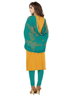 embroidered unstitched churidaar suit - 15636519 - Standard Image - 2