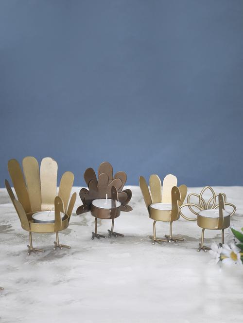 color paleatte gold and copper bird t light holders - 15636697 - Standard Image - 1