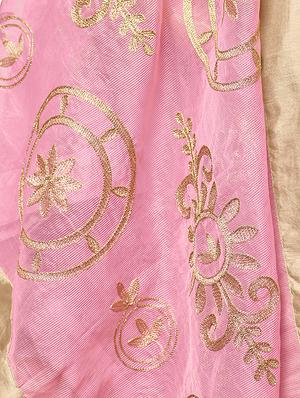 zari embroidered unstitched palazzo suit - 15636843 - Standard Image - 3