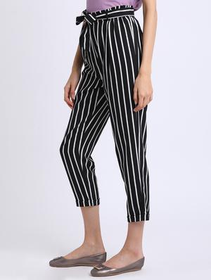 front tie belted cropped trouser - 15637126 - Standard Image - 2