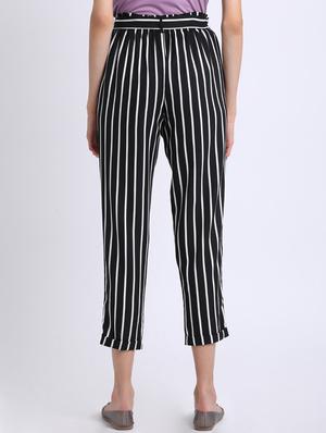 front tie belted cropped trouser - 15637126 - Standard Image - 3