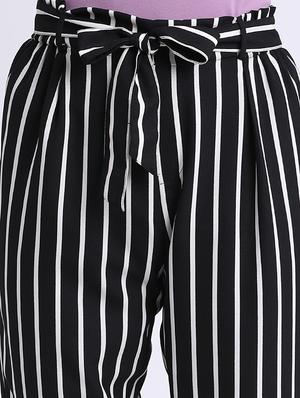 front tie belted cropped trouser - 15637126 - Standard Image - 5
