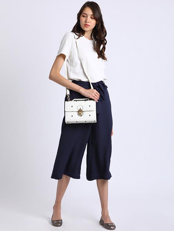 tie knot belted culottes - 15637128 - Zoom Image - 4