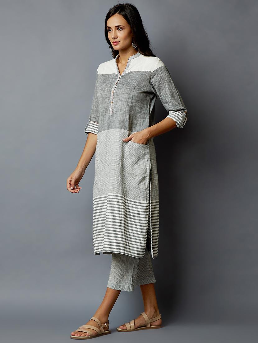 straight kurta with pocket - 15637150 - Zoom Image - 2