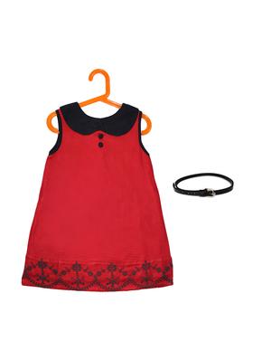 red viscose frock - 15637471 - Standard Image - 3