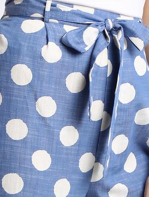 tie knot belted polka dotted trouser - 15637817 - Standard Image - 5