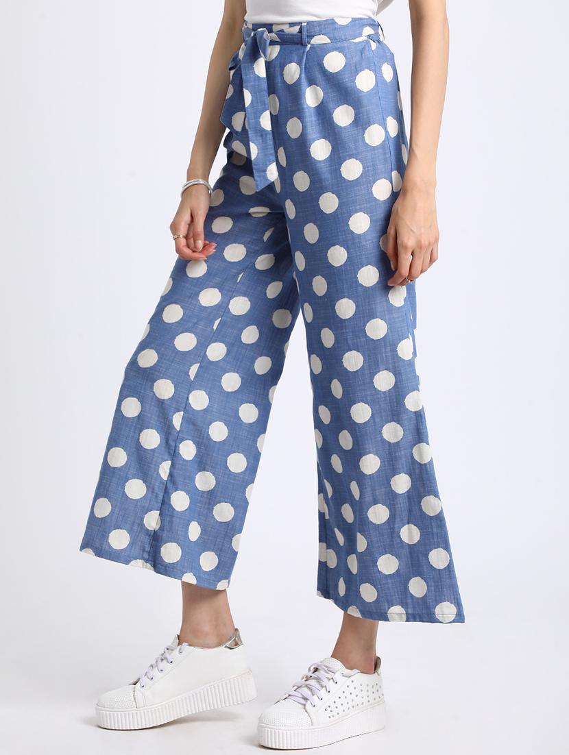 tie knot belted polka dotted trouser - 15637817 - Zoom Image - 2