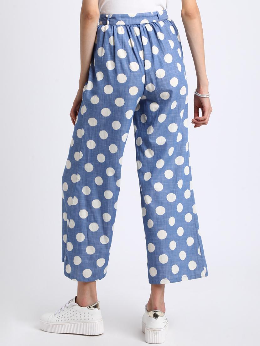 tie knot belted polka dotted trouser - 15637817 - Zoom Image - 3