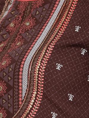 embellished foil print straight kurta - 15640228 - Standard Image - 4