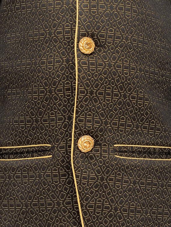 black silk blend sherwani set - 15640905 - Zoom Image - 4
