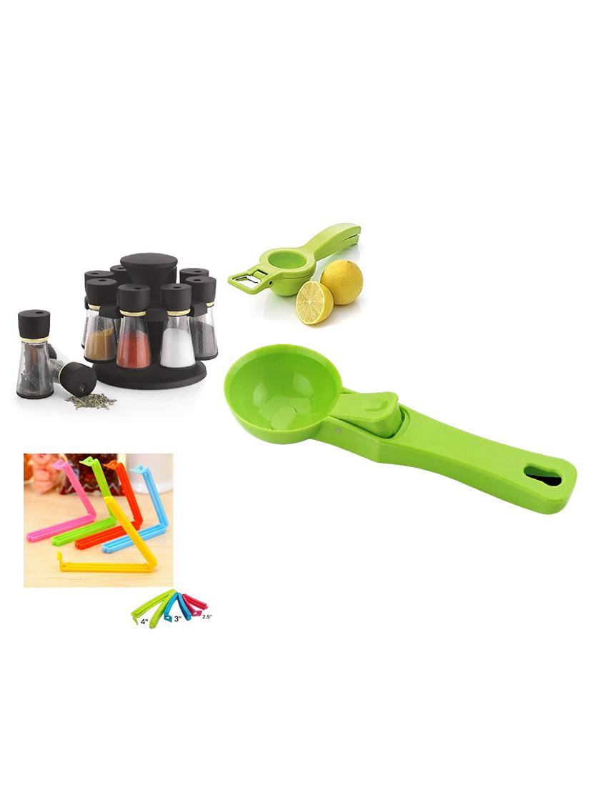 combo of 8 jar masala rack spice rack + smooth and sturdy ice cream scoop + 2in1 lemon squeezer - 15642015 - Zoom Image - 1