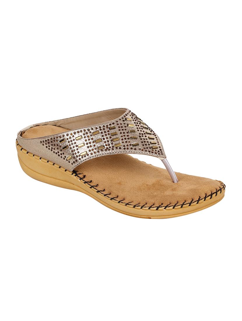 Doctor Soft gold Embellished Flats - 15642607 - Zoom Image - 1