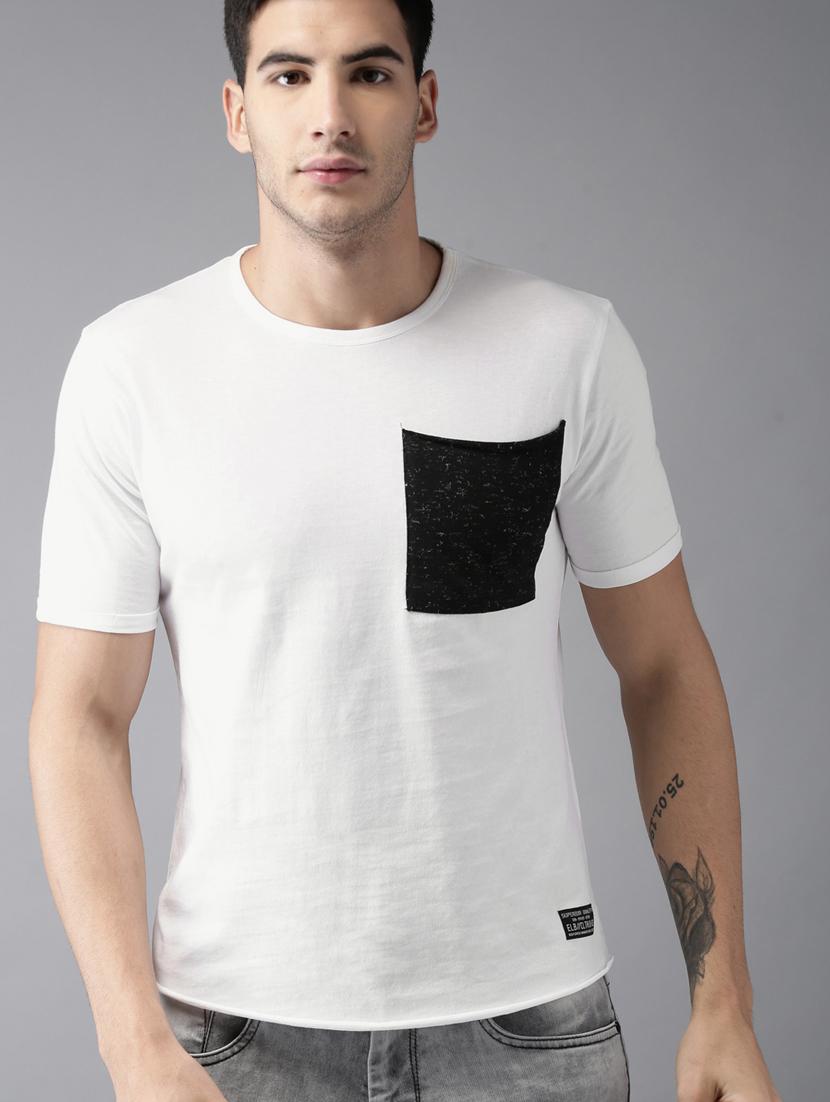 white round neck pocket t-shirt - 15643056 - Zoom Image - 1