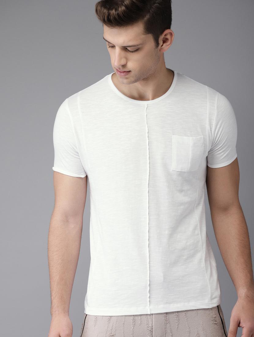 white cotton pocket t-shirt - 15643057 - Zoom Image - 1