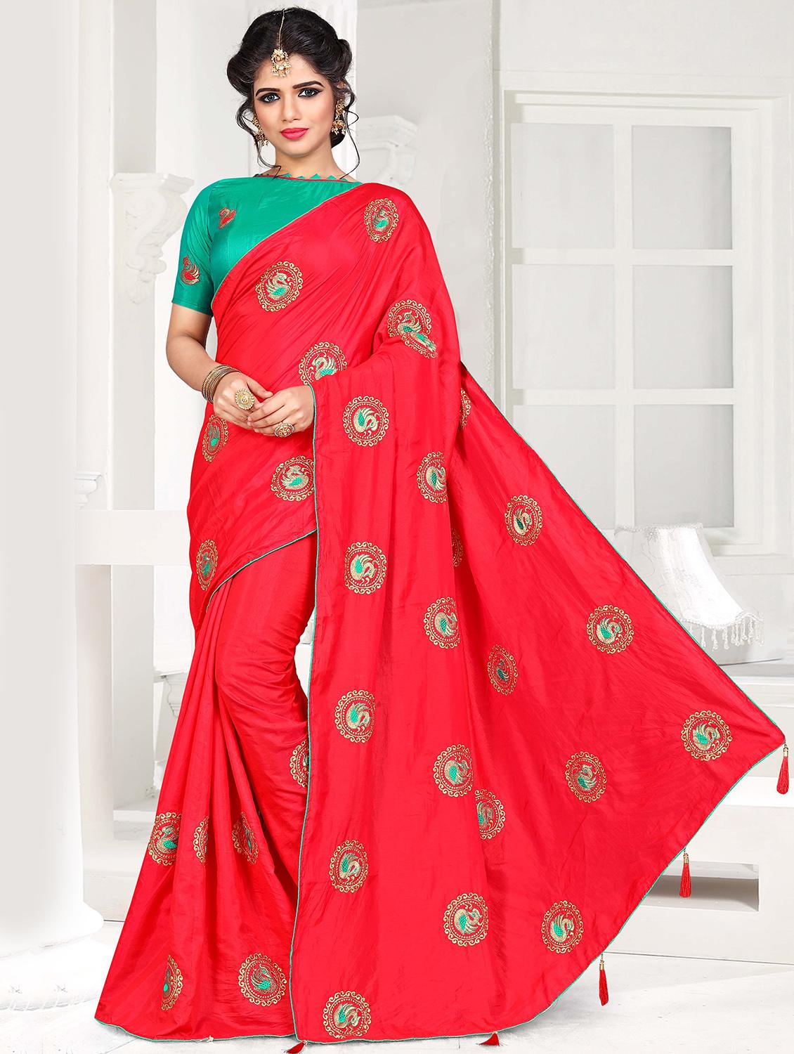 conversational embroidered saree with blouse - 15644391 - Zoom Image - 1