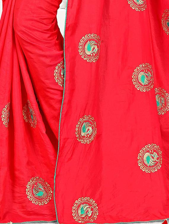 conversational embroidered saree with blouse - 15644391 - Zoom Image - 3