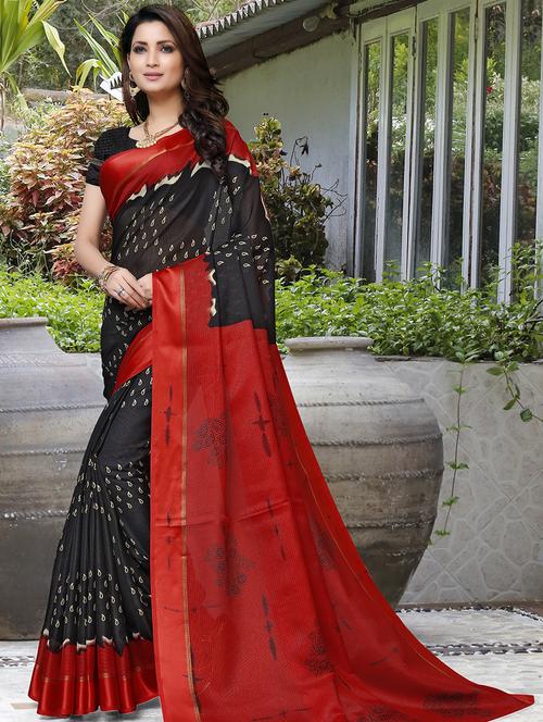 contrast border kota doria saree with blouse - 15645414 - Very Small Image - 1
