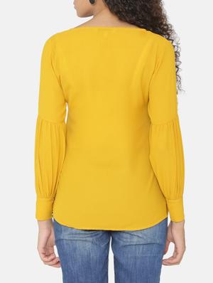 gathered sleeve detail top - 15646173 - Standard Image - 3