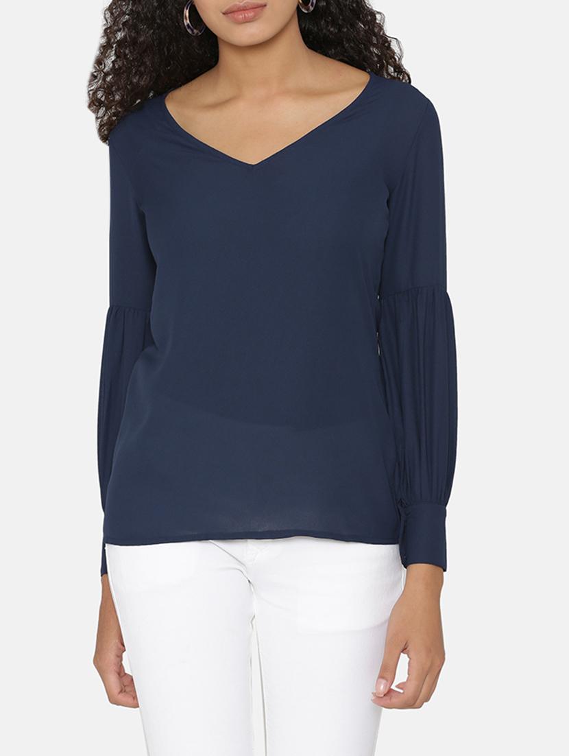 gathered sleeve detail top - 15646174 - Zoom Image - 1