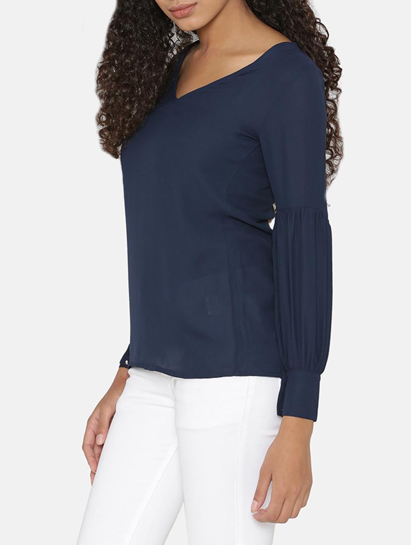 gathered sleeve detail top - 15646174 - Zoom Image - 2