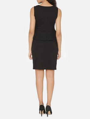 side slit peplum dress - 15646183 - Standard Image - 3