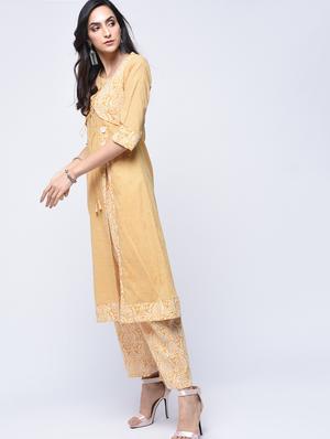 a-line printed kurta - 15647840 - Standard Image - 2