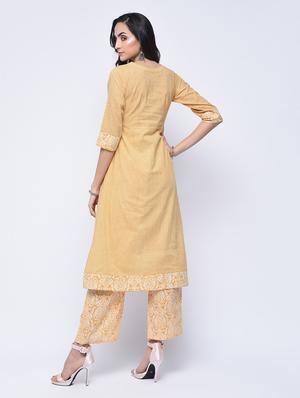 a-line printed kurta - 15647840 - Standard Image - 3