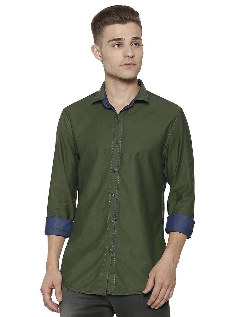 blue cotton casual shirt (reversible) - 15648032 - Zoom Image - 4