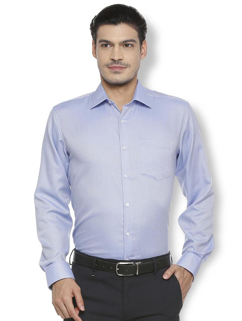 blue cotton formal shirt - 15648331 - Zoom Image - 1