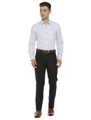 light blue cotton blend formal shirt - 15648394 - Standard Image - 3