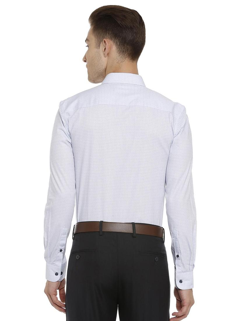 light blue cotton blend formal shirt - 15648394 - Zoom Image - 2