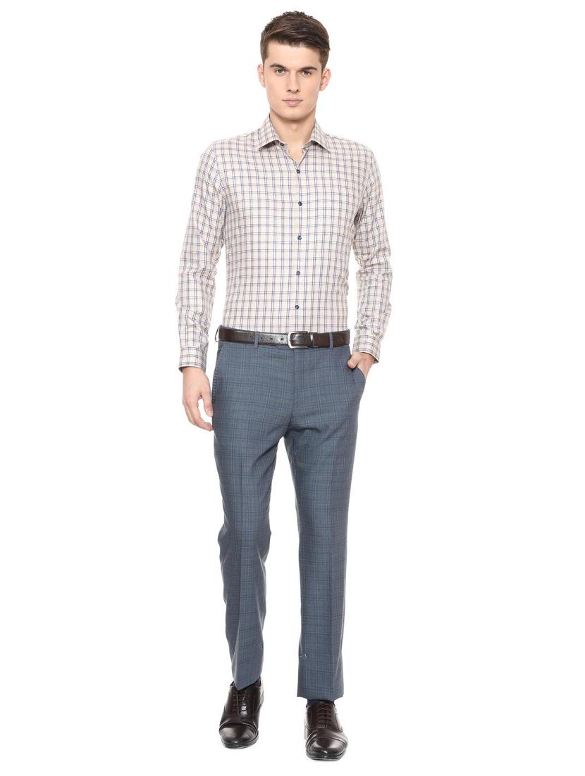beige cotton formal shirt - 15648407 - Zoom Image - 3