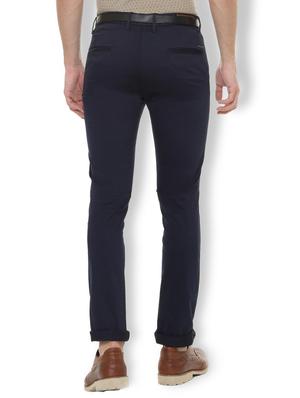 blue cotton blend chinos - 15648707 - Standard Image - 2