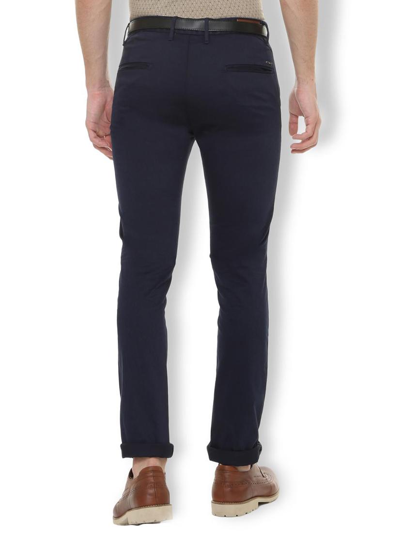 blue cotton blend chinos - 15648707 - Zoom Image - 2